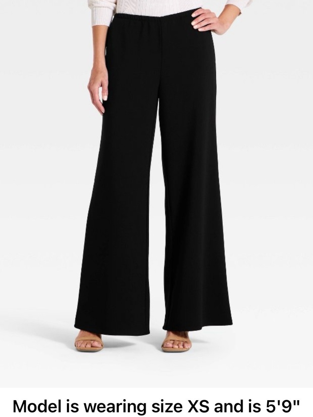 a new day Black Wide-Leg Pull-On Palazzo Pants
